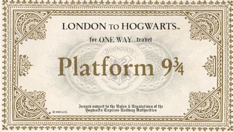 Image Platform 934 Ticket Harry Potter Wiki Fandom Powered By