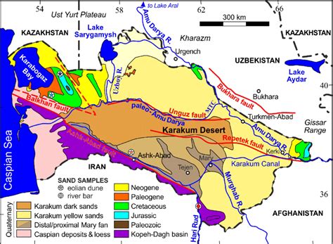 General Map Of Turkmenistan At Different Times In The Past The Amu
