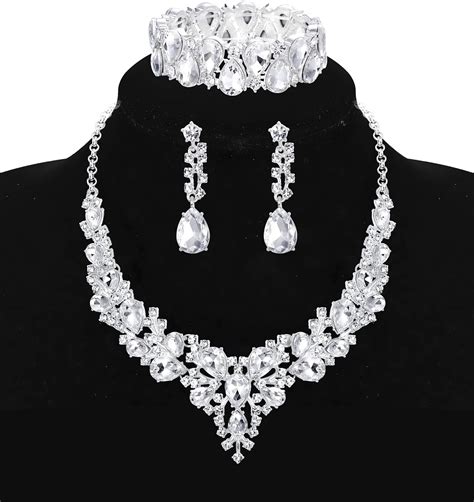 Udalyn Crystal Bridal Jewelry Sets For Women Necklace