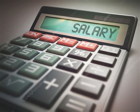 Calculator With Salary Stock Image F0178013 Science Photo Library