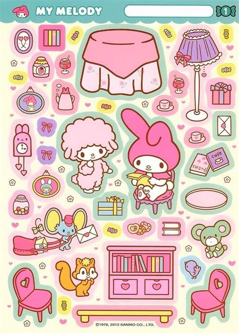 My Melody Sanrio Kawaii Stickers Pegatinas Bonitas Dibujos