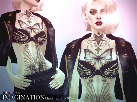 The Sims Resource Imagination Chest Tattoo N07 By PralineSims Sims 4