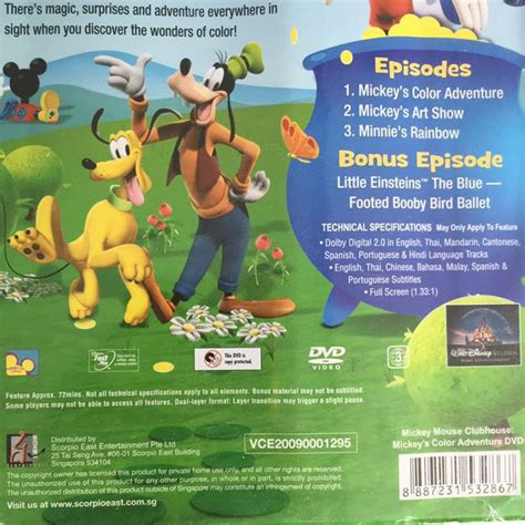 Mickey Mouse Clubhouse Dvds Menu Bonus Features