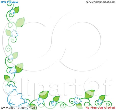 Royalty Free Rf Clipart Illustration Of A Bell Flower Vine Corner