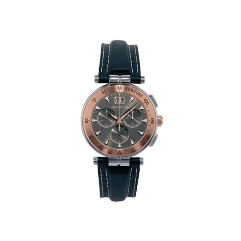 herbelin watches men s michel herbelin stainless steel and rose newport chronograph watch 36657