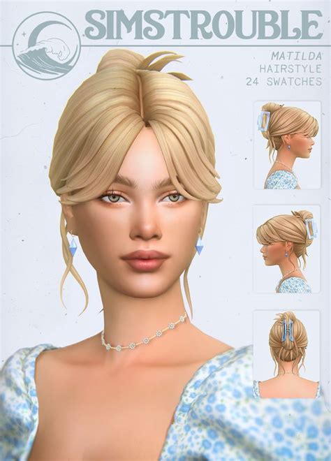 Simstrouble Patreon Sims Hair Sims Sims 4