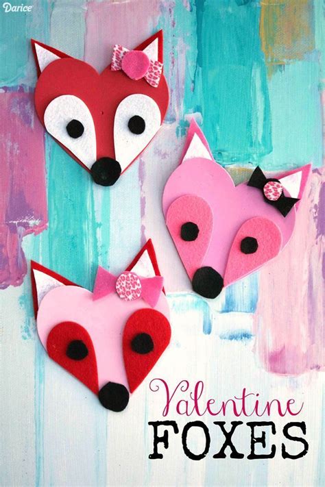 Valentine Fox Craft Foam Heart Fox Valentines Darice Easy