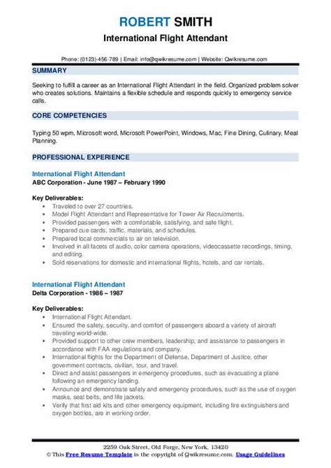 Writing a first time flight attendant cover letter with no experience. International Flight Attendant Resume Samples | QwikResume