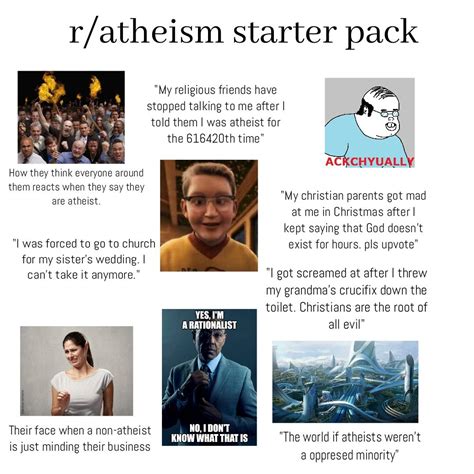 r atheism starter pack r starterpacks starter packs know your meme