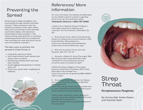 Patient Care Pamphlet Group 28 Strep Throat Streptococcus Pyogenes
