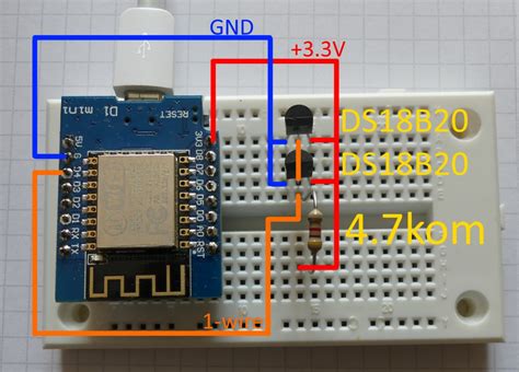 Termometr Wifi Esp8266 Ds18b20 Thingspeak Blynk