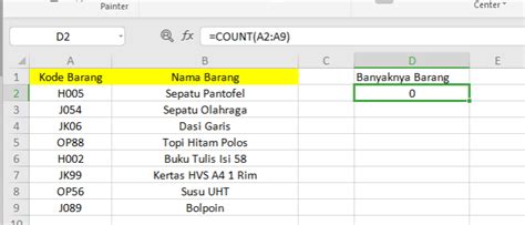 Manfaatkan Rumus Excel Dasar Count Untuk Pengolahan Data