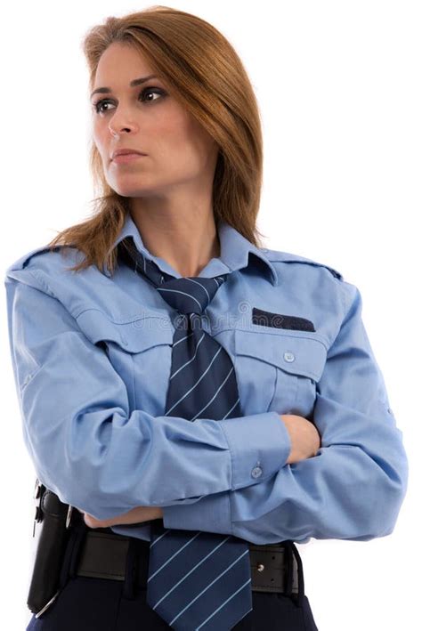 Beautiful Lady In A Uniform Of Police Officer Stock Images Image