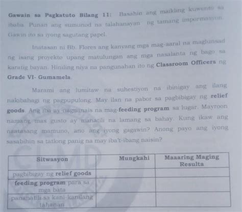 Basahin Ang Maikling Kwento At Sagutin Ang Mga Tanong Grade 1 Conten
