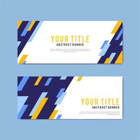 Free Vector Colorful And Abstract Banner Design Templates