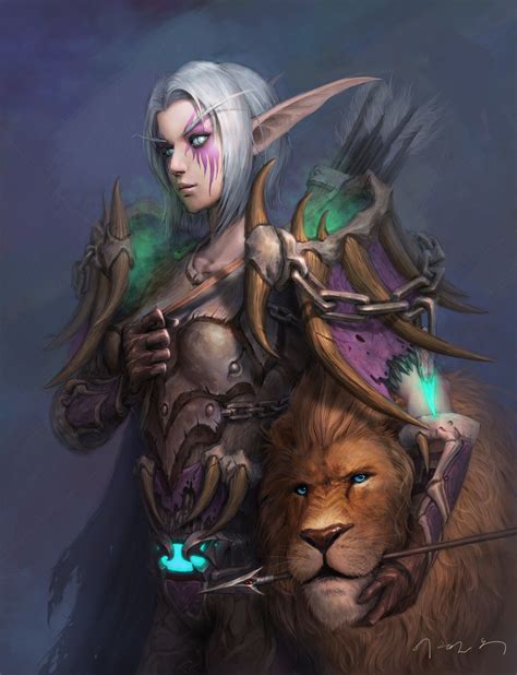 Night Elf Hunter World Of Warcraft Game Warcraft Art Warcraft Legion