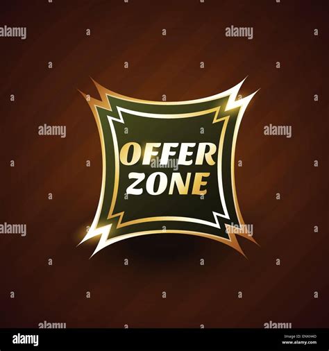 Offer Zone Premium Golden Label Design Vector Stock Vector Image And Art