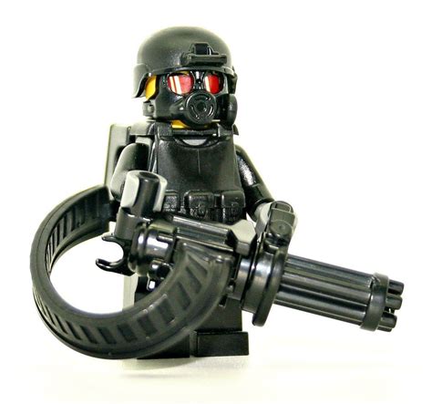 Minigun Trooper Minifigure Lego Army Lego Soldiers Lego Military