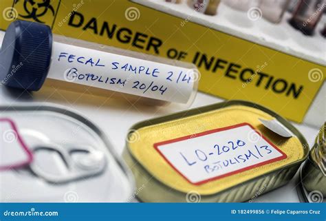 Fecal Sample Of A Person Infected With Botulism Infection In Tin Cans