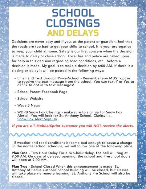 School Closings and Delays