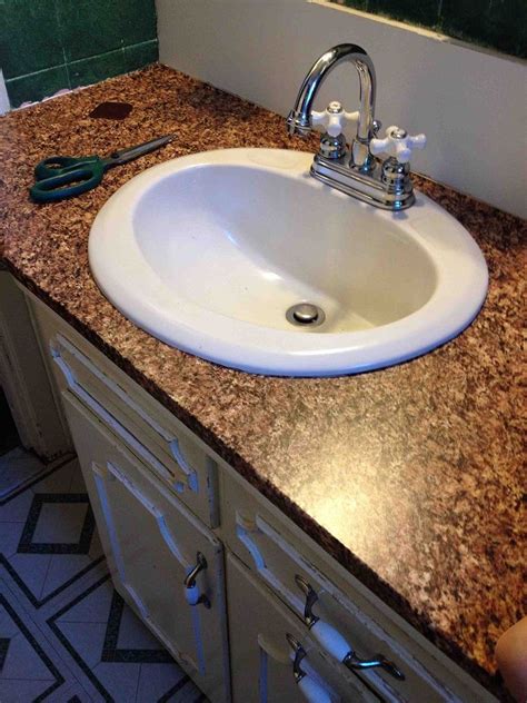 Maybe you would like to learn more about one of these? Contact paper counter top | Bathroom counter decor ...