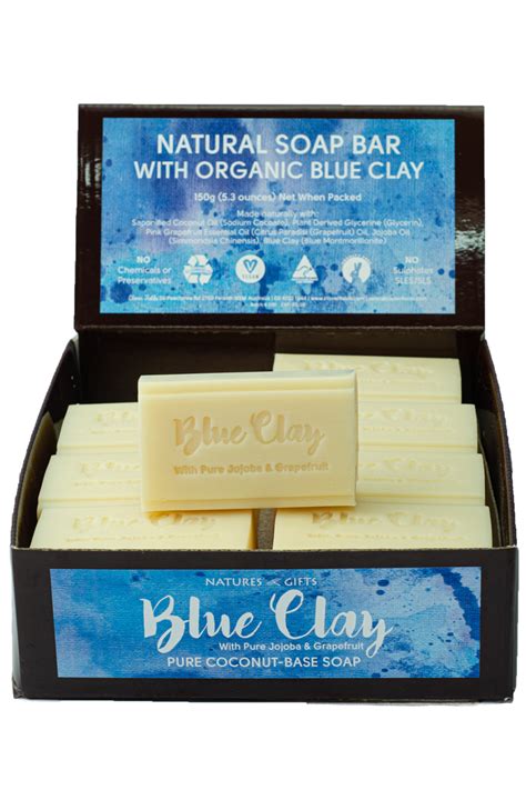 Natural Soap Bar With Organic Blue Clay 150g Soaps Ts Ideas For