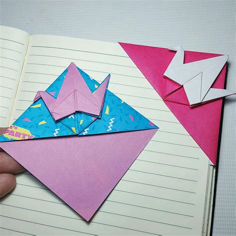 Origami Crane Bookmark With Color Change Designed By Me From 14x14 Cm