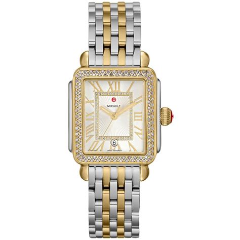 Michele Deco Madison Mid Two Tone Diamond Watch Mww06g000002