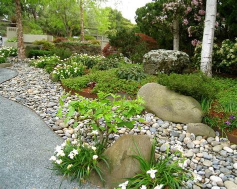 Little help can make everything easier before you get into. River Rock Flower Bed Designs - Home Design Elements