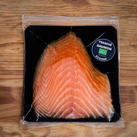 Tranches saumon fumé BIO Ecosse ou Irlande Fumaison Occitane