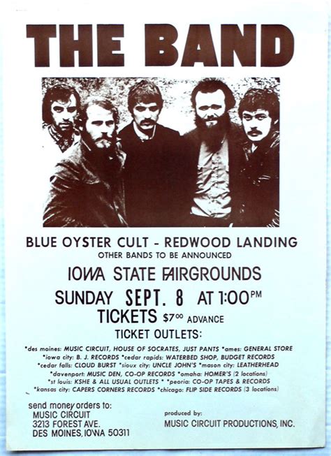 The Band Boxing Style Concert Poster