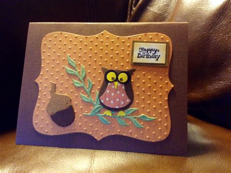 Owl Using Stampin Up Owl Punch And Cheery Lynn Dies Owl Punch Punch