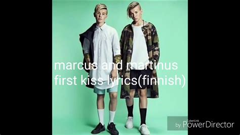Marcus And Martinus First Kiss Lyrics Video Finnish Youtube