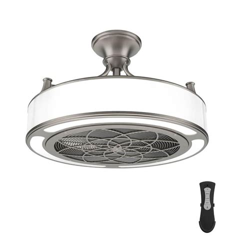 Get free shipping on qualified white ceiling fans with lights or buy online pick up in store today in the lighting department. Stile Anderson 22 in. LED Indoor/Outdoor Brushed Nickel ...