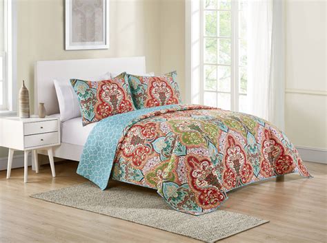 Mainstays Coral Medallion 8 Piece Bed In A Bag Comforter Set With
