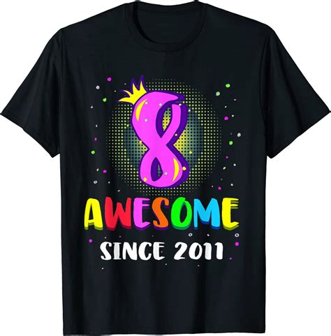 I Am 8 T For Kids 8th Birthday T Shirt Uk Fashion