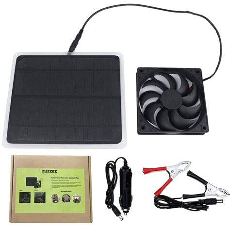 Buy Zuzzee Solar Panel Powered Fan Mini Ventilator Ip65 Waterproof 10w