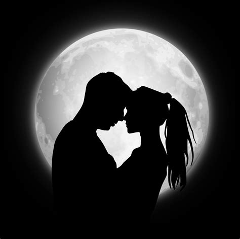 Couple Silhouette Couple Silhouettes Moon Hd Wallpaper Wallpaper Flare