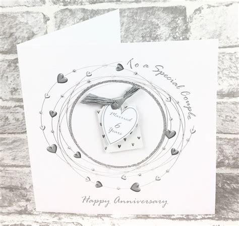 6th Wedding Anniversary Card Iron Anniversary Personalised Etsy Uk