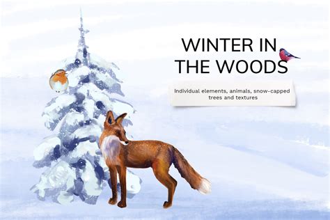 Winter Woodland Animals Photoshop Graphics ~ Creative Market