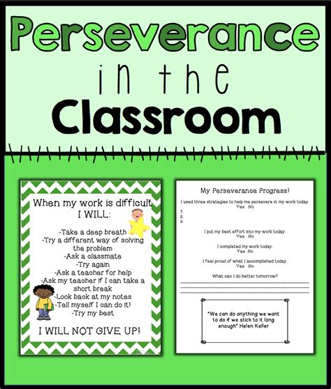 Perseverance Activities For Growth Mindset And Character Education