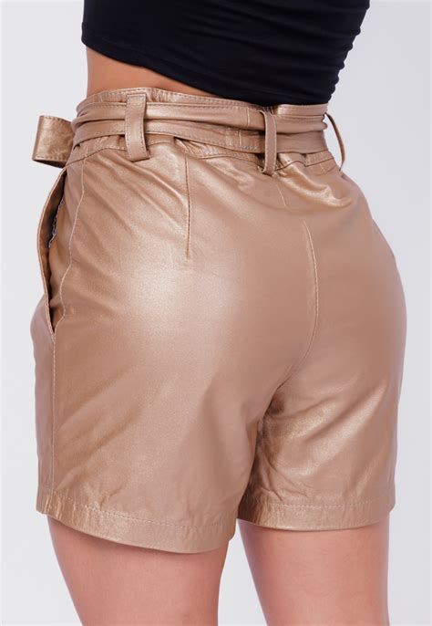 Shorts De Couro Ouro Velho Parra Couros Roupas De Couro Femininas E