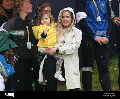 Republic Of Irelands Shane Lowry Wife Wendy Honner And Daughter At The Open Championship 2019