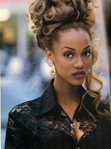 Tyra Banks Elle Us March 1993 90s Hairstyles Hair Beauty