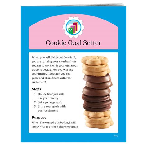 Daisy Cookie Goal Setter Badge Requirements Girl Scout Shop