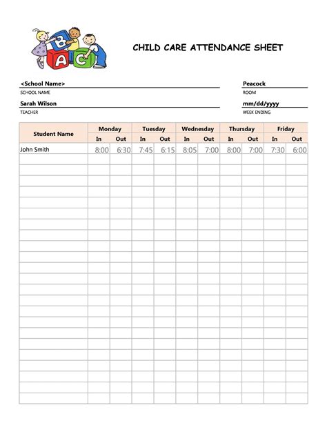 Free Printable Daily Sheets For Daycare Valuable Lesson Plans For 2