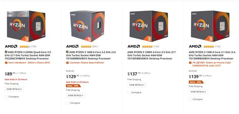 2 más núcleos, ejecuta más aplicaciones a la vez: Ryzen 5 1600 is cheaper than the Ryzen 3 1300X and 1200 : Amd