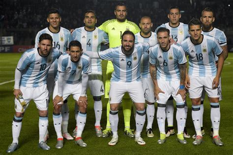 Football Argentinas Football Team Pose Before A Friendly Match Against