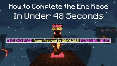 How To Complete The End Race In Under 48 Seconds Hypixel Skyblock