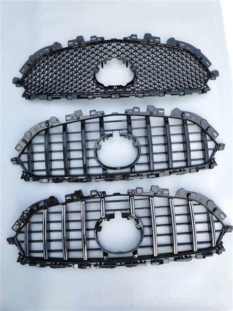 Auto Front Mesh Exterior Mask Trims Covers Front Bumper Abs Modified
